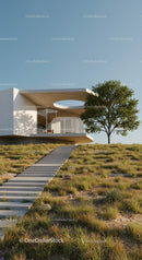 Modern Desert Home with Glass Facade and Open Interiors