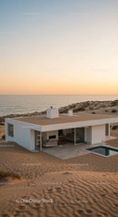 Modern Beach House with Stunning Ocean View at Sunset