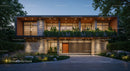 Contemporary Luxury House with Evening Lighting and Garden