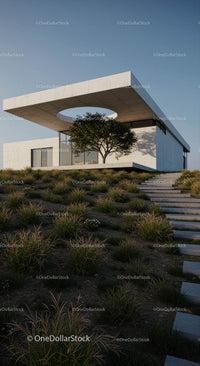 Modern Minimalist House with Open-Air Design and Greenery