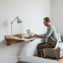 Modern Minimalist Home Office with Focused Professional