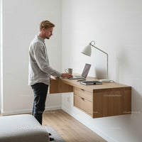 Young Professional Working at a Minimalist Standing Desk