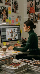 Fashion Editor Working in a Creative Office