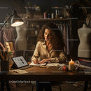 Fashion Designer Sketching in a Cozy Studio