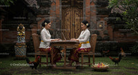 Balinese Women in Traditional Dress Working Outdoors