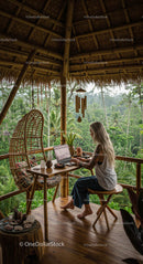 Remote Work in a Tropical Bamboo Retreat