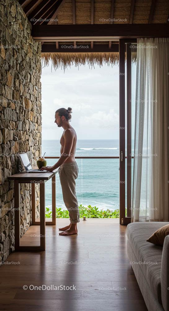 Remote Work with Ocean View in a Modern Beach House