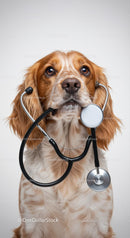 Adorable Dog with Stethoscope - Veterinary Humor