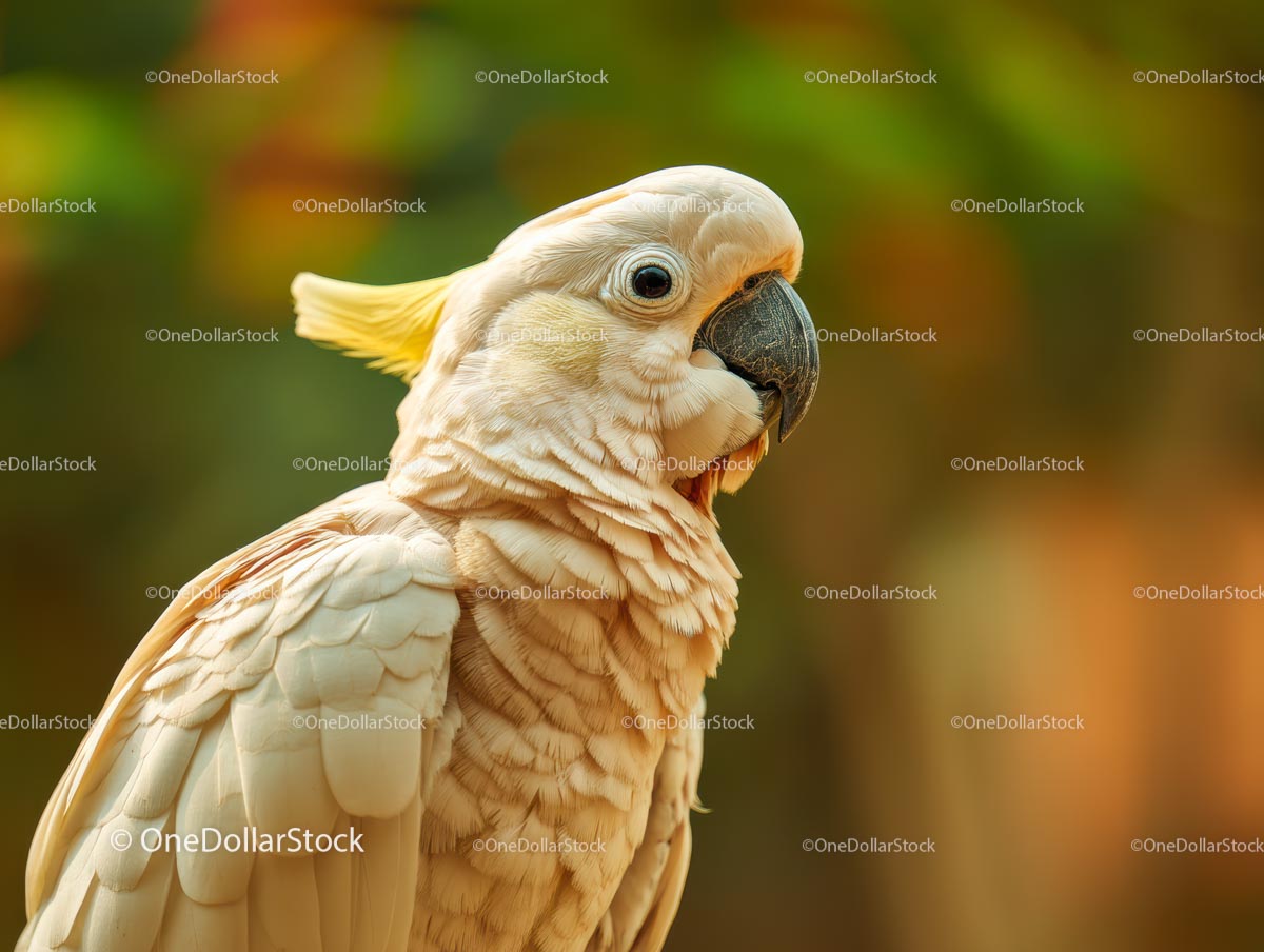 Close-Up of a Vibrant Cockatoo with Colorful Background