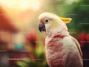 Elegant Cockatoo in a Lush Tropical Setting