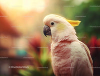 Elegant Cockatoo in a Lush Tropical Setting