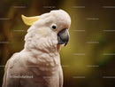 Elegant White Cockatoo with Crested Feathers