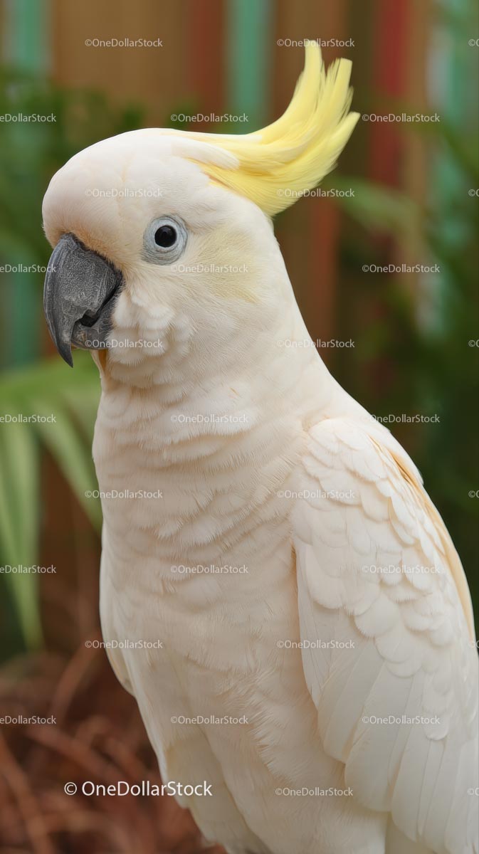 Sulphur-Crested Cockatoo with Striking Yellow Crest