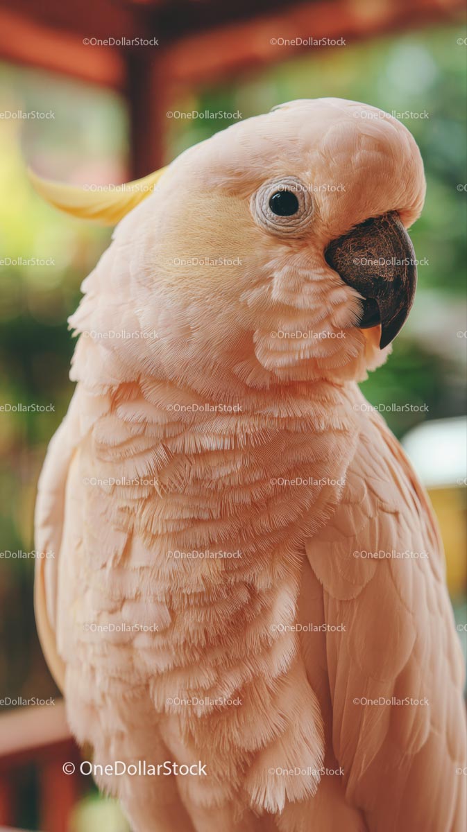 Close-up of a Sulphur-crested Cockatoo's Vibrant Plumage