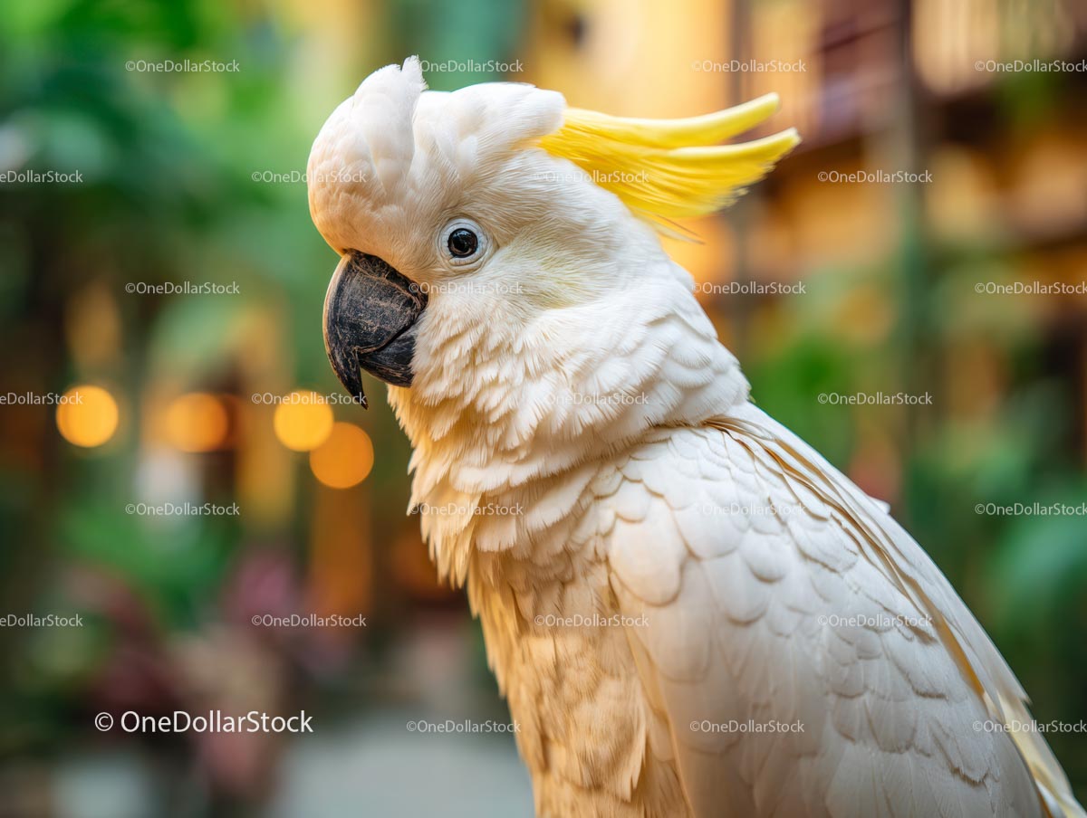 Majestic Cockatoo in a Tropical Setting