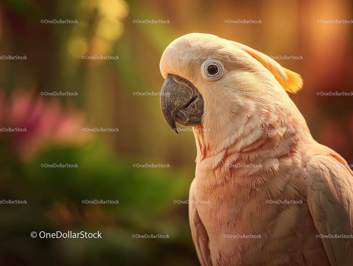 Portrait of a Majestic Cockatoo in Sunlit Surroundings