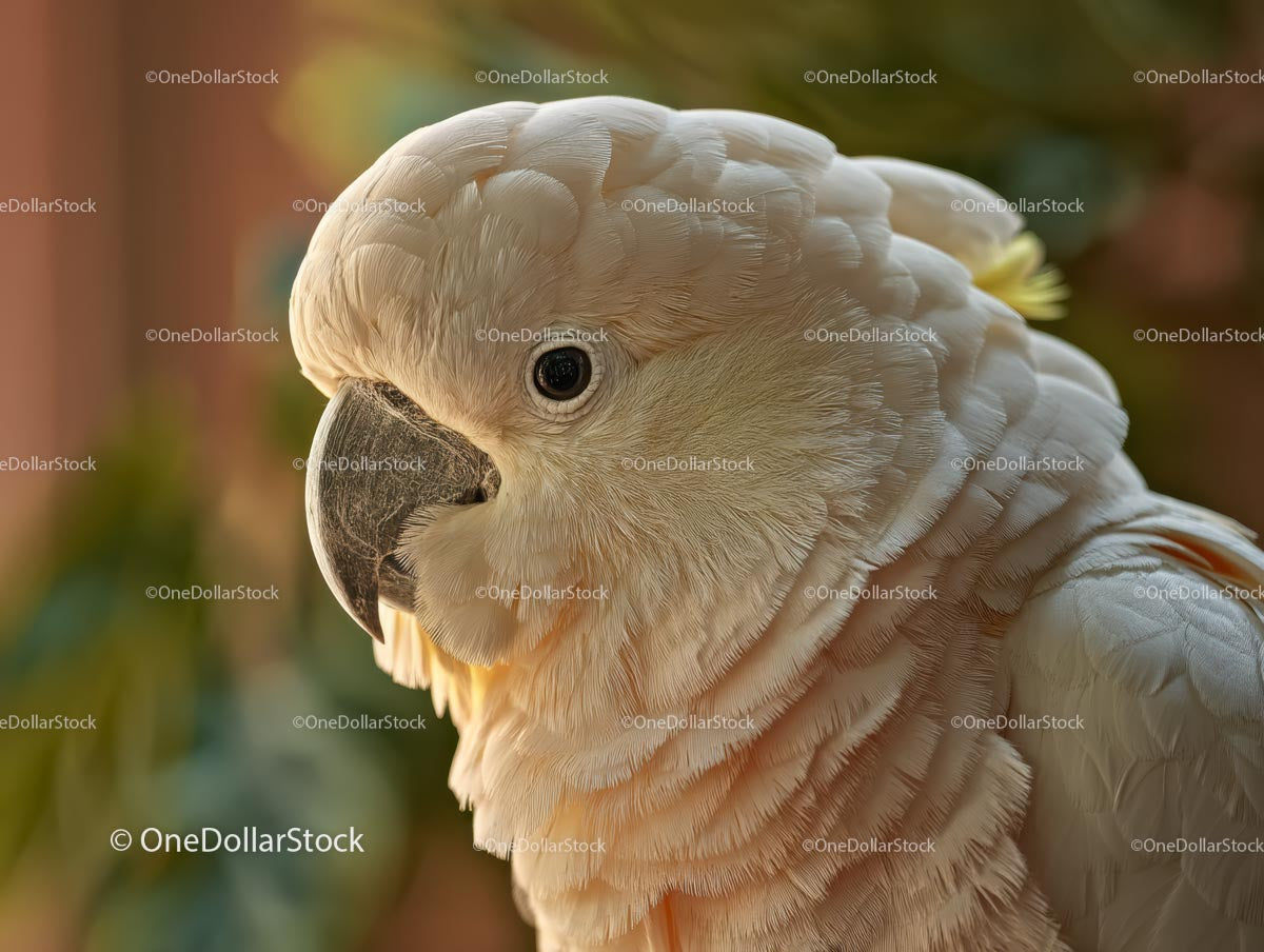 Close-Up of a Majestic Cockatoo with Soft Plumage