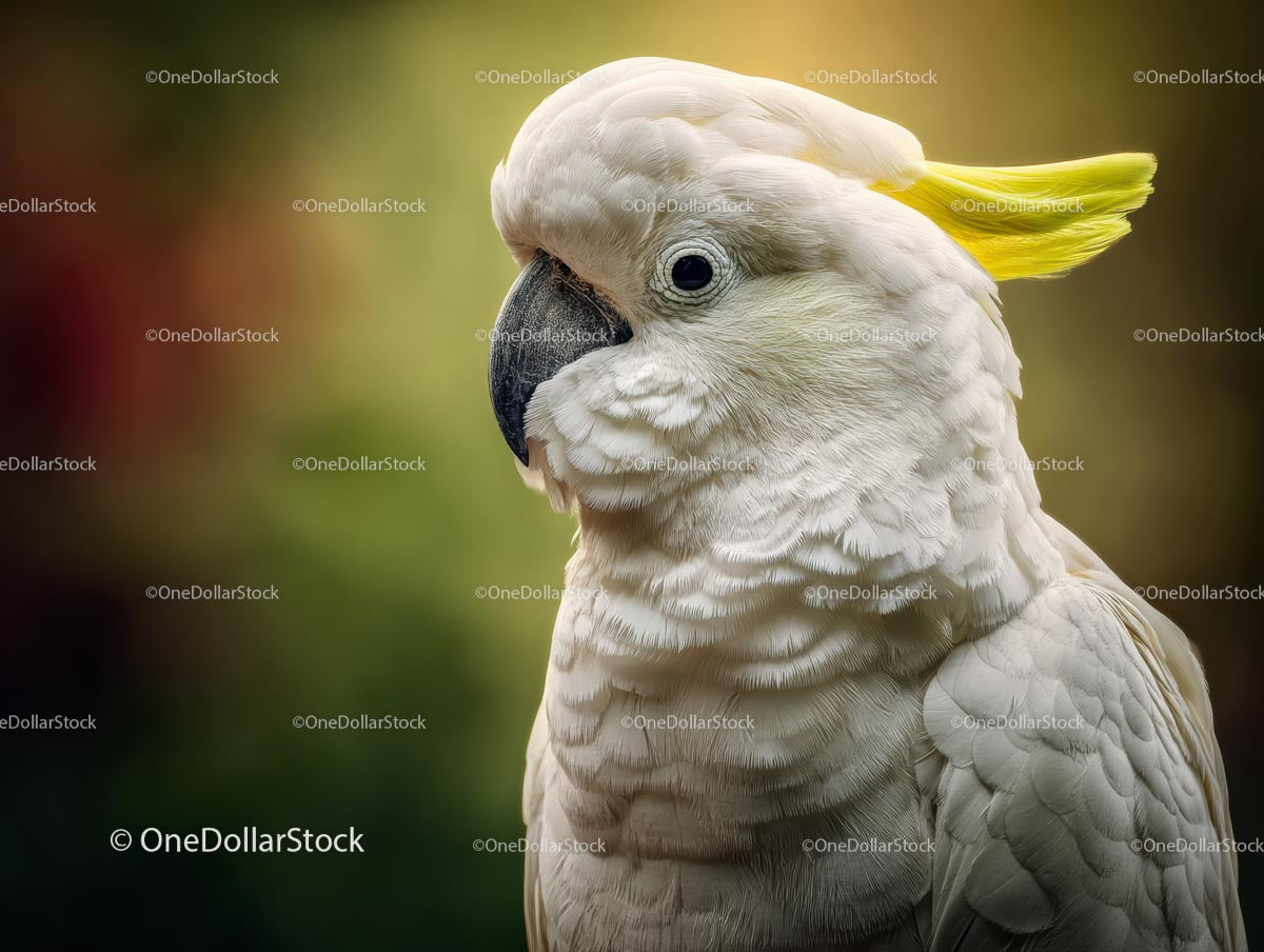 Yellow-Crested Cockatoo Portrait in Natural Light