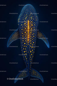 Majestic Whale Shark in Deep Blue Ocean