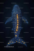 Majestic Whale Shark Gliding Through Deep Ocean Waters
