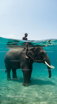 Underwater Encounter with Majestic Elephant