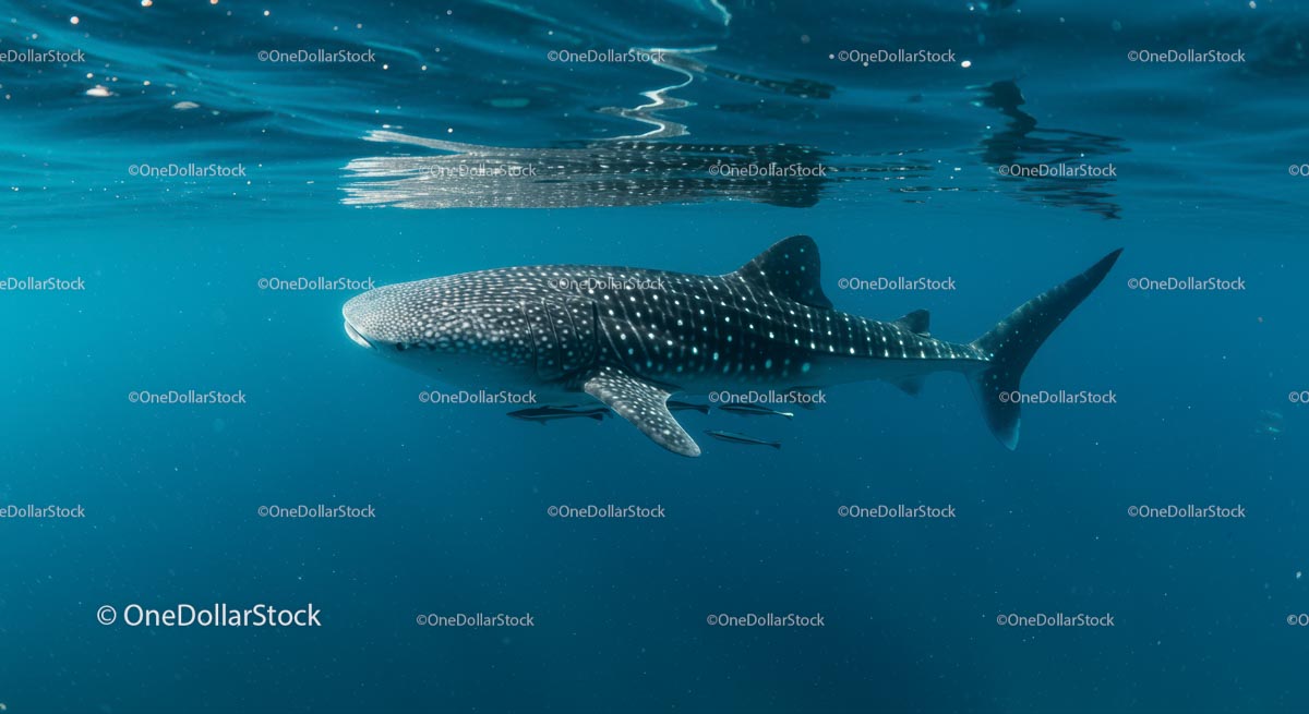 Magnificent Whale Shark Gliding Underwater