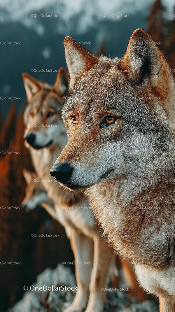 Wspaniałe wilki w ich naturalnym środowisku