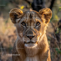 Regal Lion in the Heart of the African Savannah