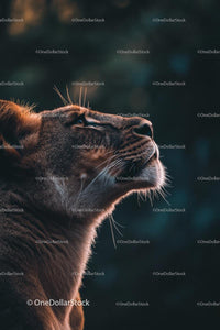 Lioness in Profile Under Soft Evening Light