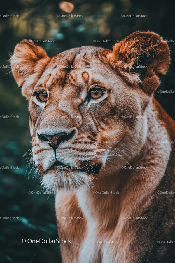 Majestic Lioness in the Wilderness