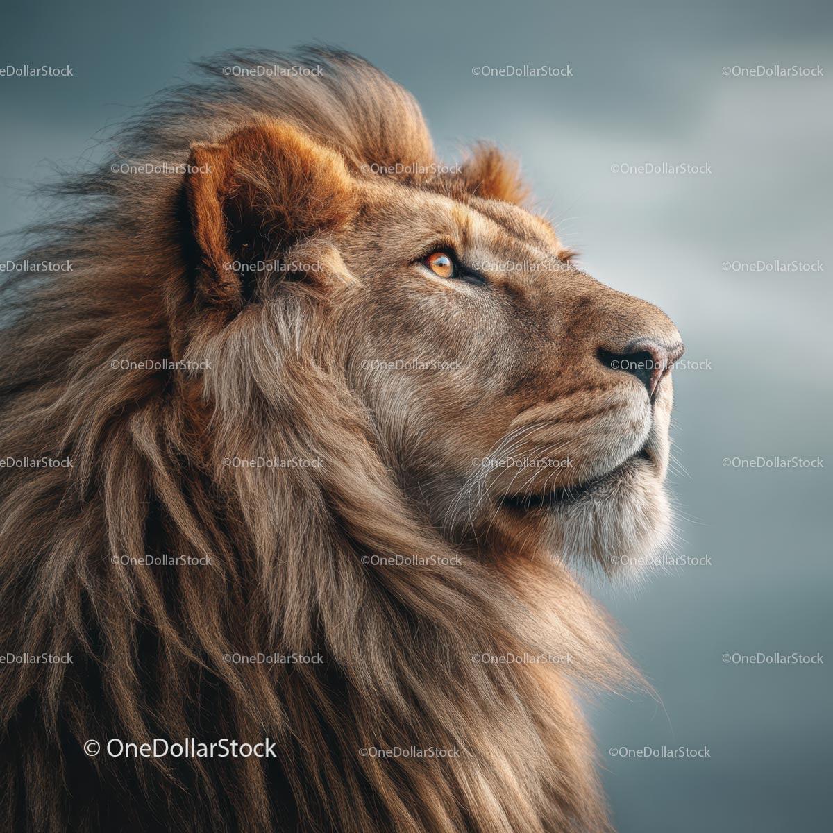 Majestic Lion with a Regal Mane