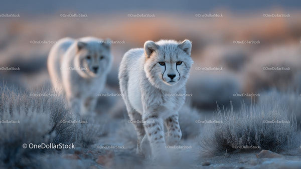 Majestic Cheetah Strolling Through the Savannah