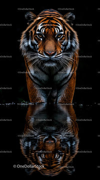 Majestic Tiger Reflected in Tranquil Water