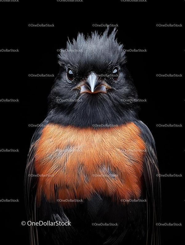 Captivating Robin with Vibrant Orange Plumage