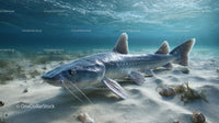 Whiskered Catfish Gliding Over Sandy Seabed