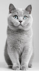 Adorable British Shorthair Cat with Blue Eyes