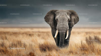 Majestic Elephant in the African Savannah
