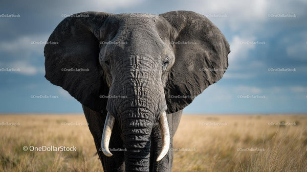 Majestic African Elephant on the Savannah