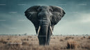Majestic Elephant in African Savannah Landscape