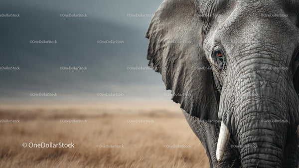 Majestic Elephant in the African Savannah