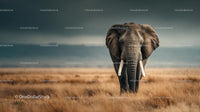 Majestic Elephant in the African Savanna