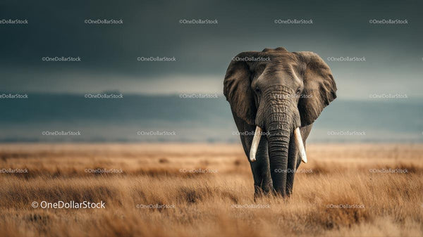 Majestic Elephant in the African Savanna