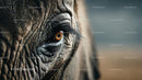 Close-Up of Elephant Eye with Intricate Wrinkles