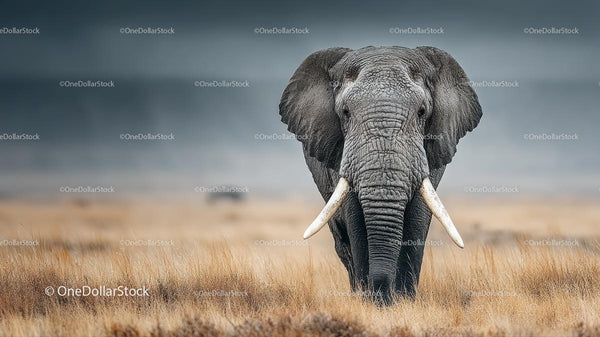 Majestic African Elephant in the Savannah