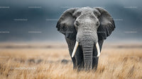 Majestic Elephant on African Savannah