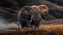 Majestic Elephant in the Wild African Savanna