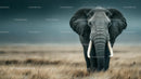 Majestic Elephant Standing in Vast African Savannah