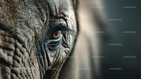 Close-Up of an Elephant's Eye with Textured Skin
