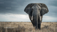 Majestic African Elephant in the Savannah