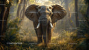Majestic Elephant Strolling Through Lush Jungle